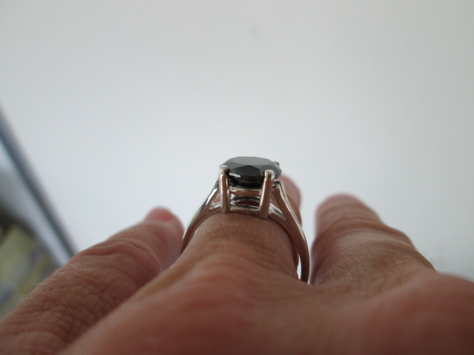 Pre-owned Real Black Diamonds Inc 2.50ct Natural Black Diamond Ring,certificate,free Dia Tester Sizes 5,6,7,8,9,10