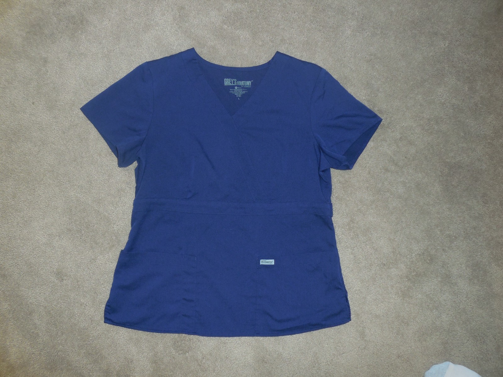 Womens Greys Anatomy Scrub Top Size Large