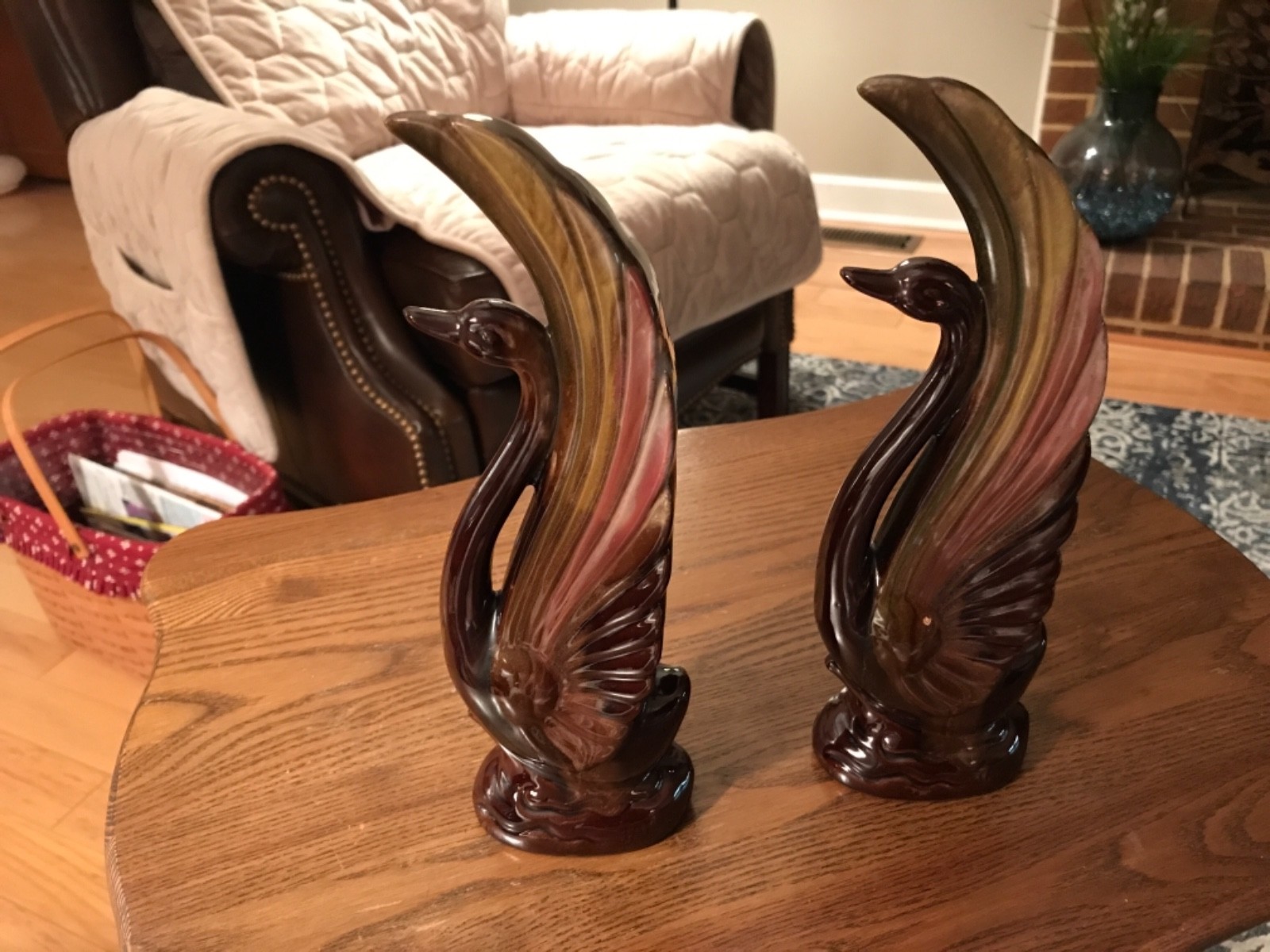 Phoenix, Brown glazed POTTERY BROWN BIRDs