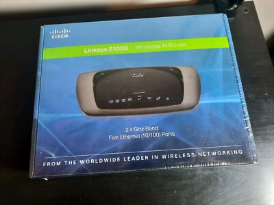 LInksys E1000 Wireless-N Router 300 Mbps Wi-Fi Cisco 4 LAN-New Factory Sealed