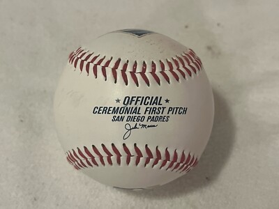 Rare MLB OPENING DAY CEREMONIAL 1ST PITCH RAWLINGS OFFICIAL B-BALL Signed Padres