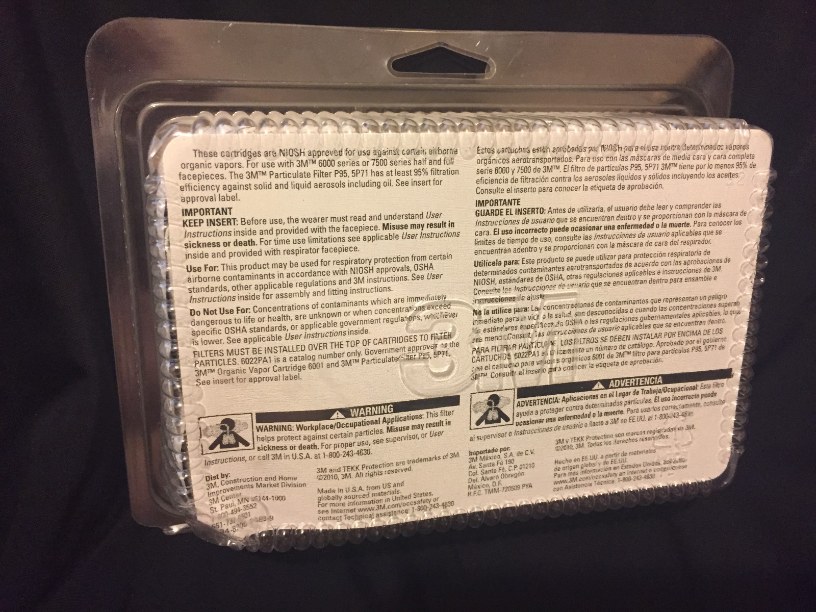 3M 6022PA1 Tekk Protection Paint Respirator Supply Kit**FREE SHIPPING!!