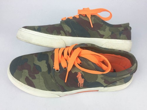 Polo Faxon Low Shoes - Mens 8D - Olive Camo and Orange