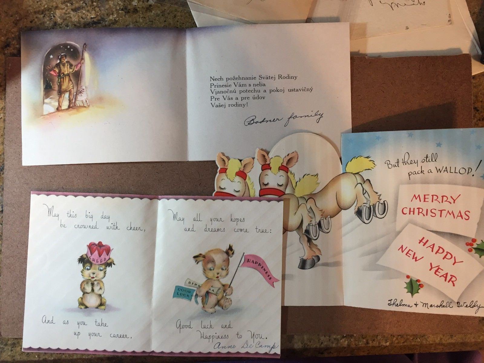 3 - Cards @1950's 2 - Christmas  1 -Graduation