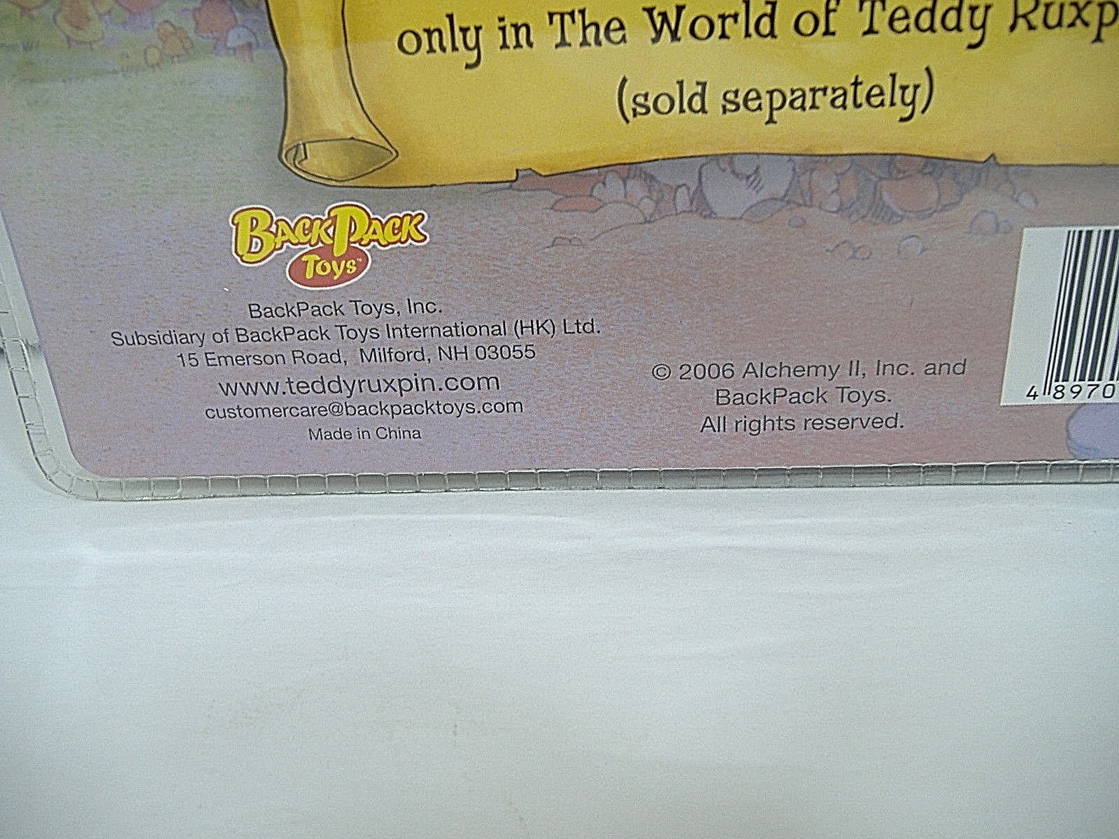 Teddy Ruxpin Adventure Series 1 Program Cartridge and Books 2006 Backpack New