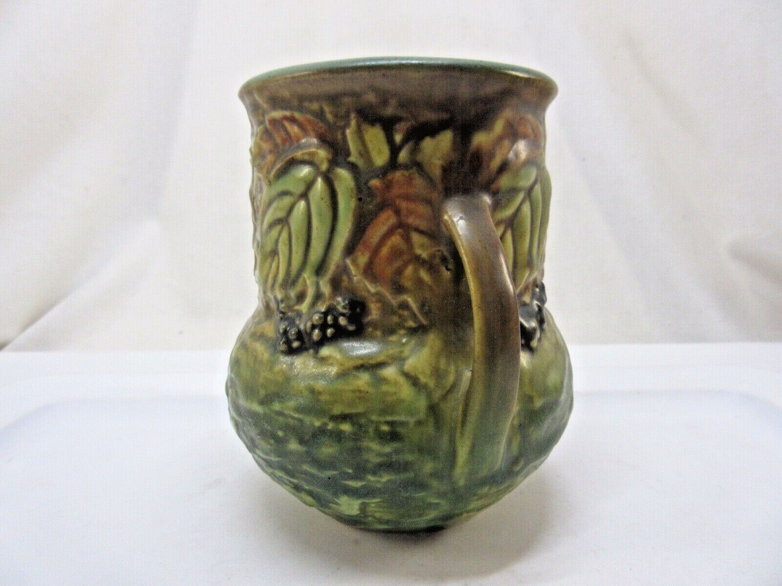 Roseville Pottery BLACKBERRY Double Handle Vase 570-5 Circa 1932 NICE!!