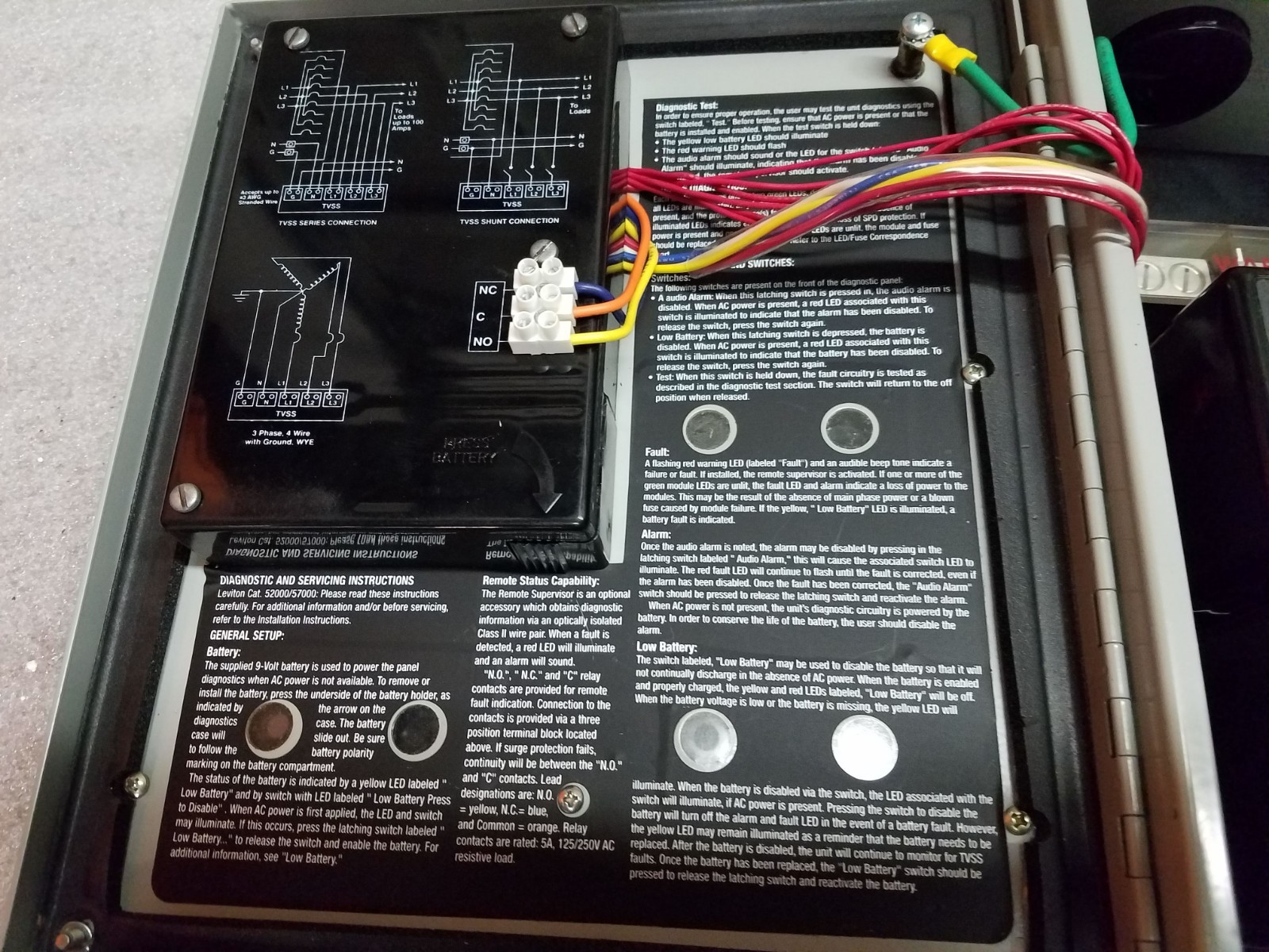 Leviton Panel Mount Surge Protector Part number 52120-cm3 NOS