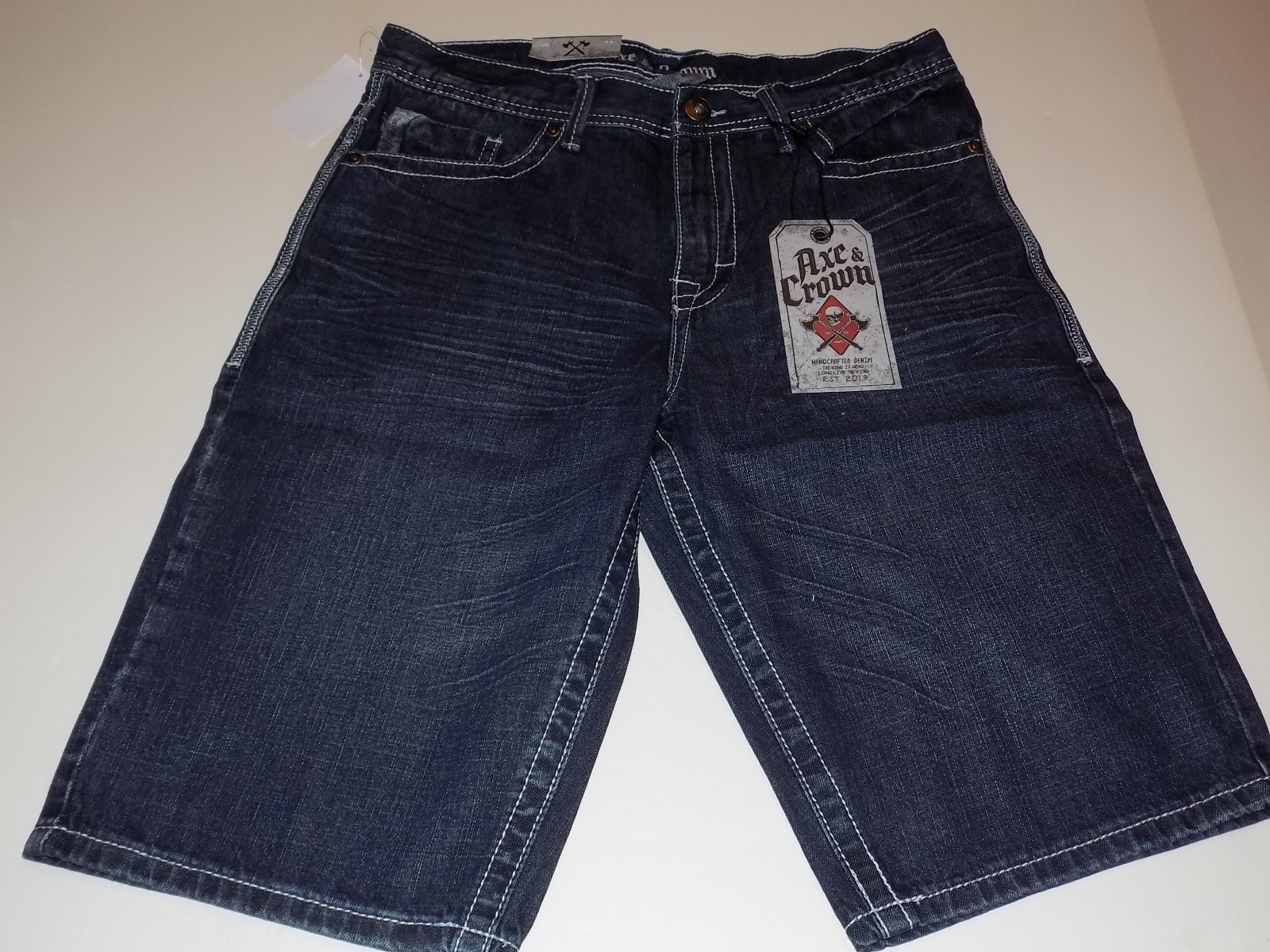ショートパンツ RONRON BACK POCKET RIBBON DENIM HALF PANTS RED BACK POCKET RIBBON DENIM HALF PANTS RED - RONRON 론론
