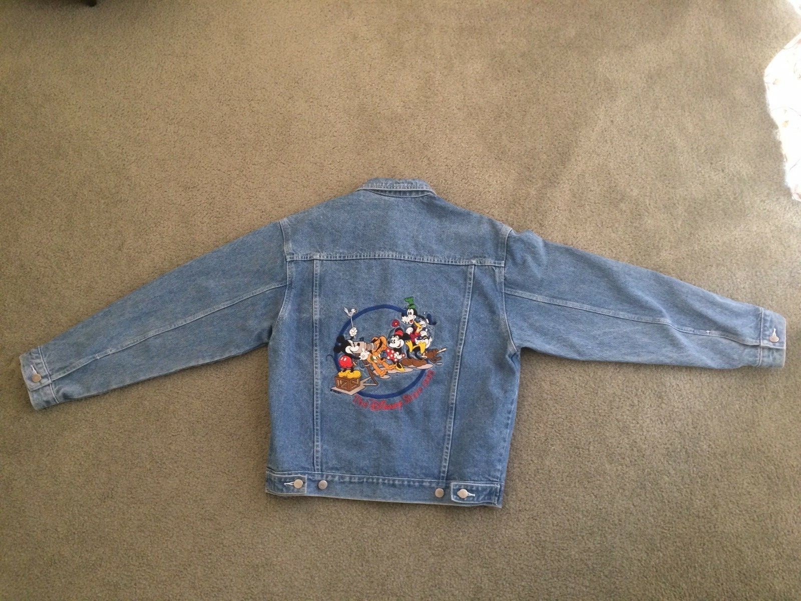 Rare Vintage Disney Store 1995 Classic Mickey Cast Member Jean Jacket Size S