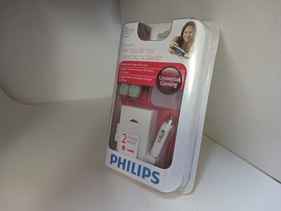 NEW PHILIPS HOME & CAR CHARGER AC DC FOR PSP/DS LITE/DS/GAMEBOY MICRO/GBA SP #Y7