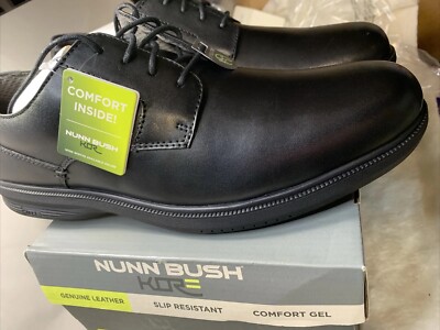Nunn Bush KORE Marvin St Black Plain Toe Mens Oxford Sz US 12M UK 13 EU 43 Nice