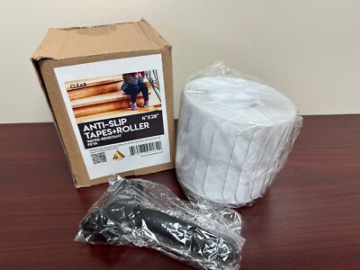 Anti-Slip Clear Tapes + Roller Water Resistant Treads 4'' X 28'' 14 Strips