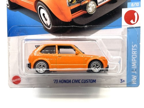 2023 Hot Wheels '73 Honda Civic Custom Orange #117 CUSTOM