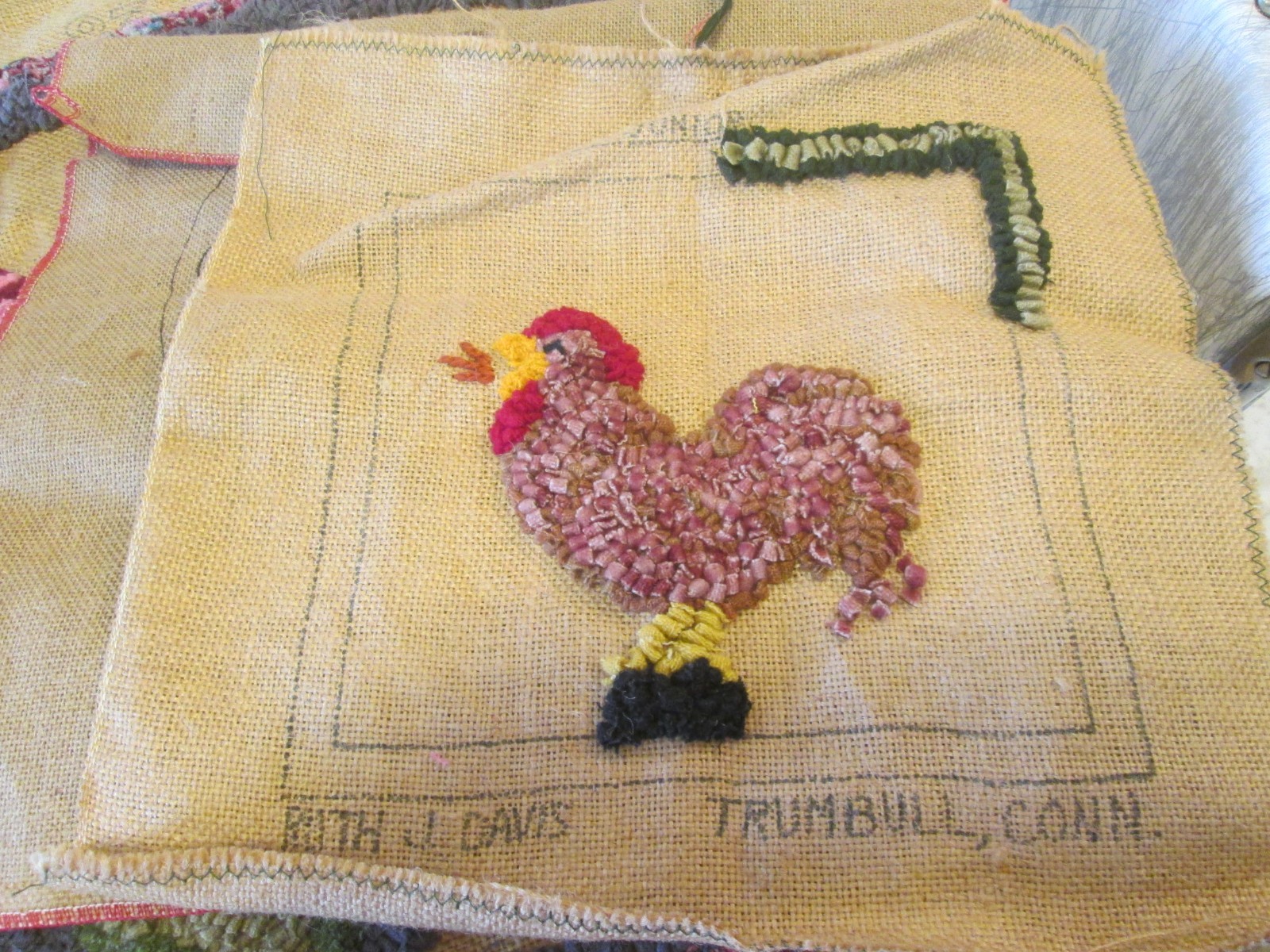 Burlap Needlepoint Lot/ Wonder Arts Rug/ Finished Piece/ More!