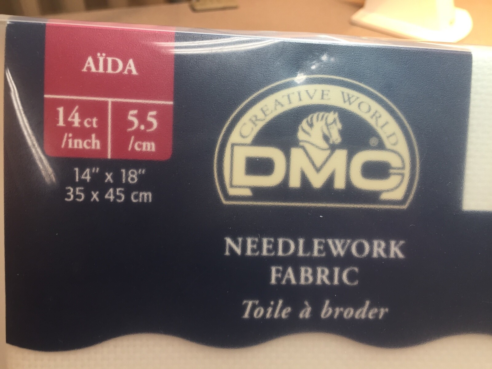 Cross Stitch DMC Cream 14 Ct Aida Cloth Fabric - 14