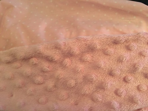 Cloud Island Pink Minky Dot Wipeable Changing Pad Cover Nwop