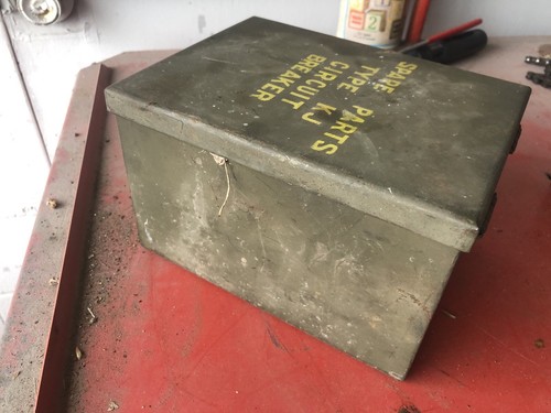 VINTAGE U.S. MILITARY? Circuit Breaker Box Type KJ Industrial Steampunk Decor