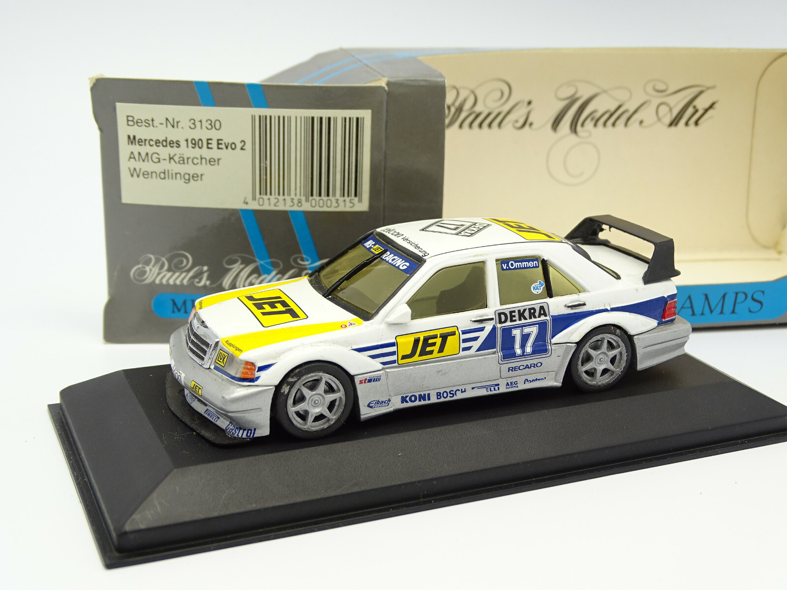 Minichamps 1/43 - Mercedes 190 E Evo 2 DTM MS JET OMMEN | eBay