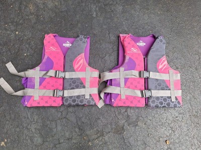 2 Minty Stearns Type III PFD L/XL Fishing 2 Buckle+ Zipper Model 29-65A Coleman