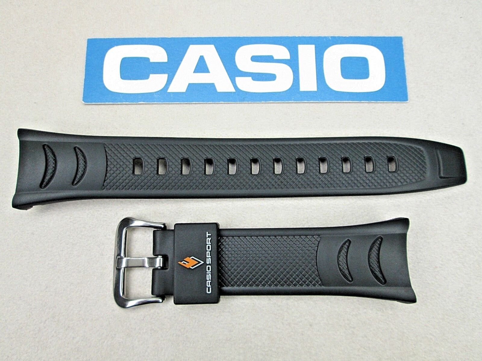 Casio PRW-200J PRS-500 ProTrek black resin rubber watch band Casio PRW-200J PRS-500 ProTrek black resin rubber watch band