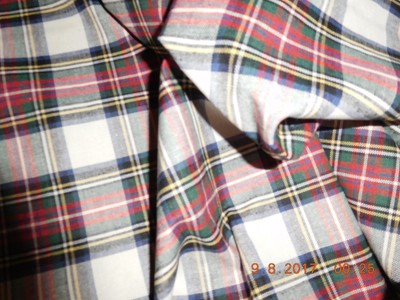 SCALAMANDE VINTAGE SCOTTISH PLAID CHECKER JACQUARD  1 YARDS