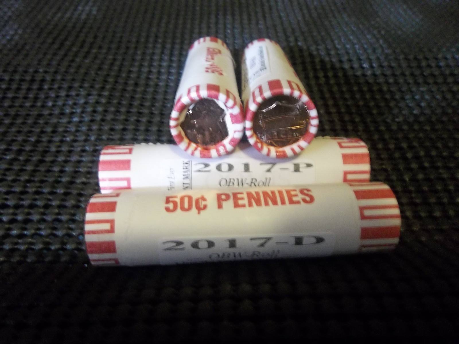 2017  SET OF (5) LINCOLN SHIELD CENTS  D'S OBW ROLLS