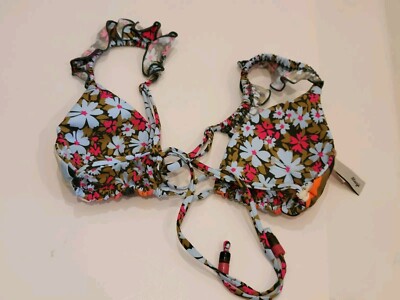 Maaji Reversible triangle slide bikini top medium NEW