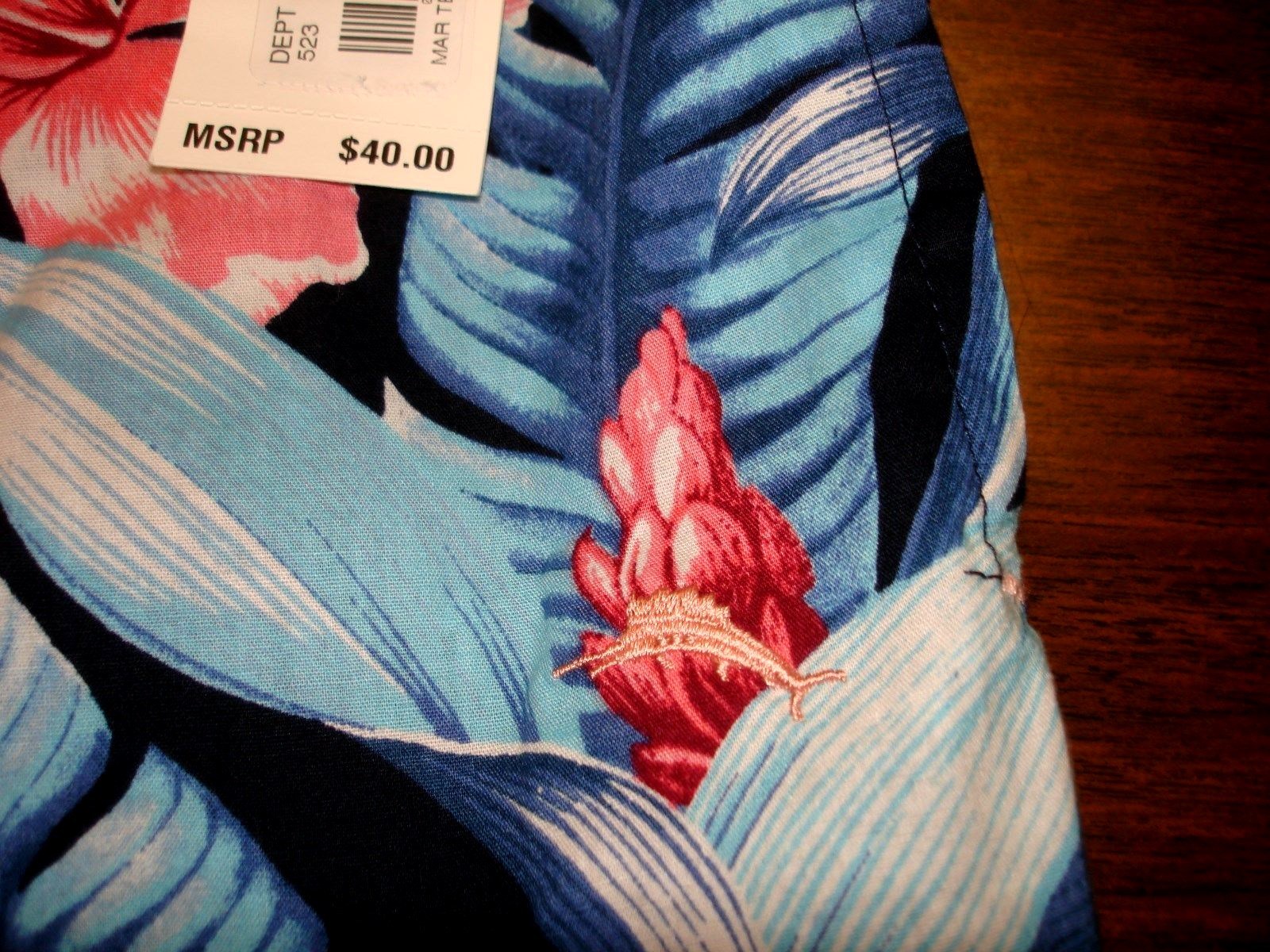 TOMMY BAHAMA Mens Sleepwear L cotton NWT NEW TAG $40 pink hibiscus lounge wear