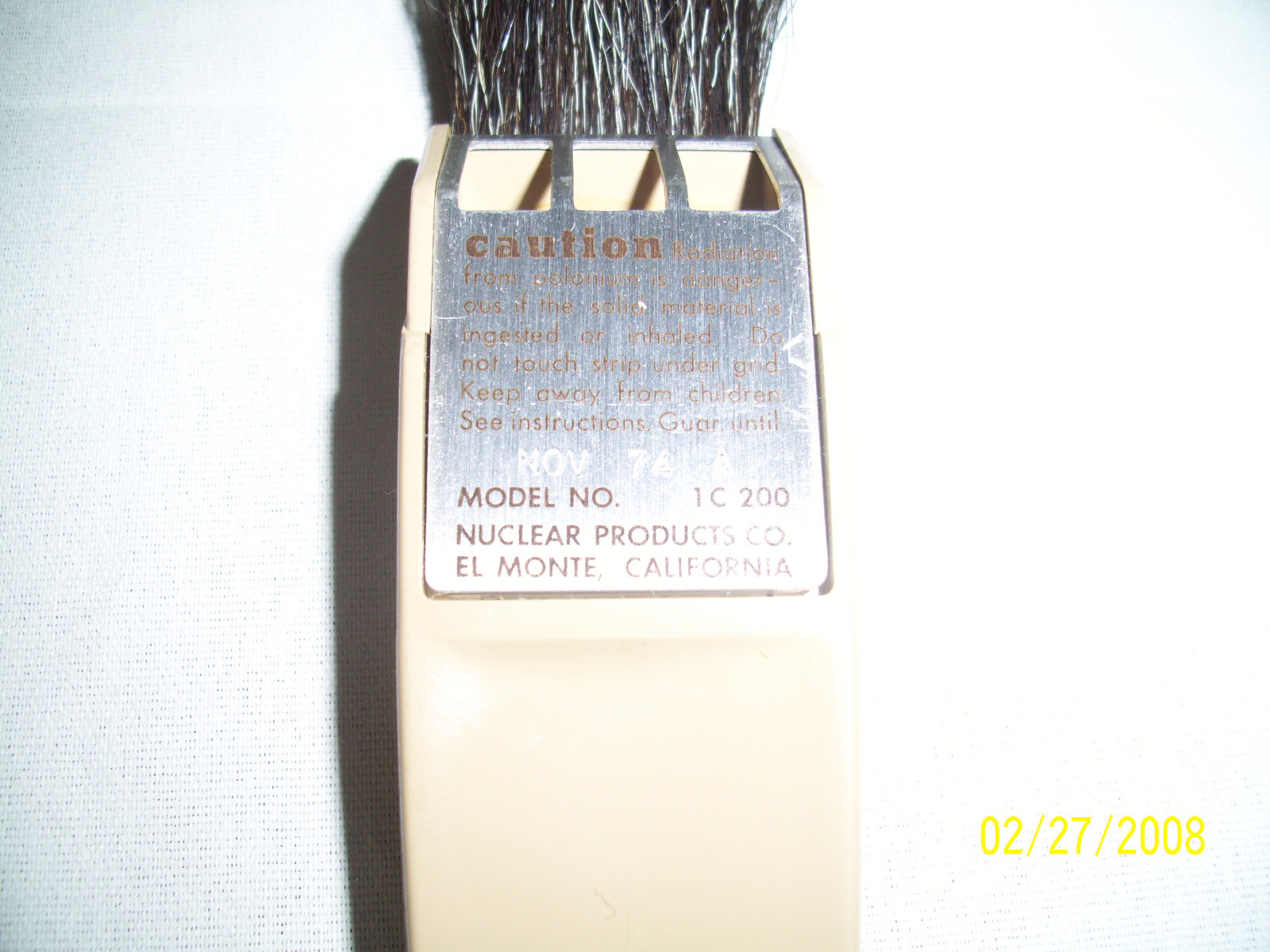 Staticmaster Model 1C200 Film Negative Brush NOS 1980