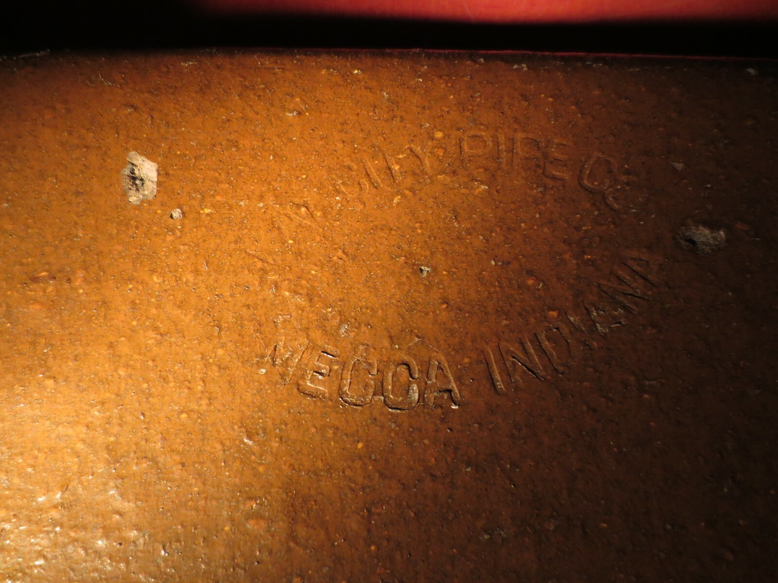 Vtg Clay City Pipe Co Tile Mecca Indiana Cap Coping Roof Ridge Brick Wall Cap