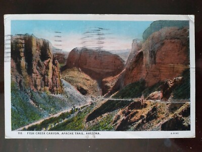 Fish Creek Canyon, Apache Trail, AZ - 1927, Rough Edges, Small Tear