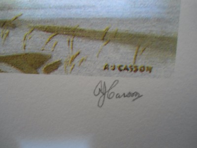 A.J. Casson,First Snow,,Signed Rare Full Signature Lt Ed. Group of Seven, COA .