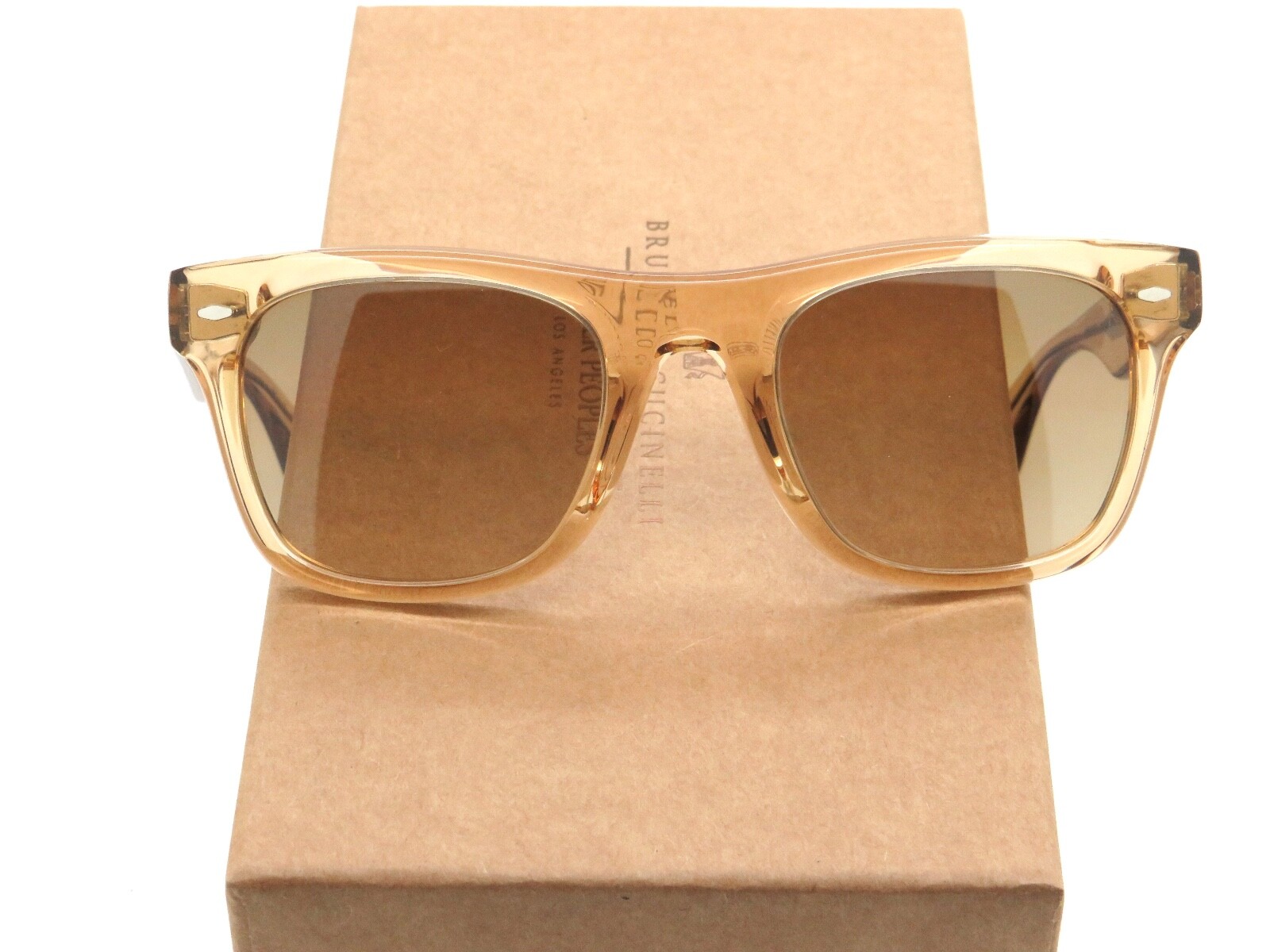 Pre-owned Oliver Peoples Mister Brunello Cucinelli Ov5519su 1765q4 Photochromic Sunglasses In Chrome Amber