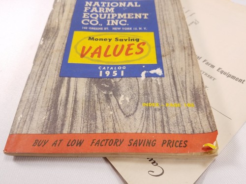 VINTAGE 1951 50s NATIONAL FARM EQUIPMENT CO CATALOG TOOLS LIVESTOCK SEED BOOK