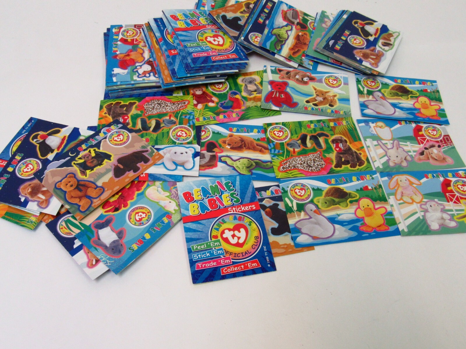 Rare Vintage 1999 Beanie Babies TY Inc. Collectible Sticker Baseball Cards