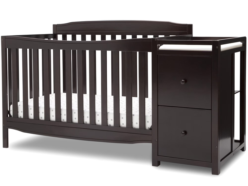 Cunas Para Bebes Convertible Cama Para Niños Marco Cambiador Baby Crib Brown