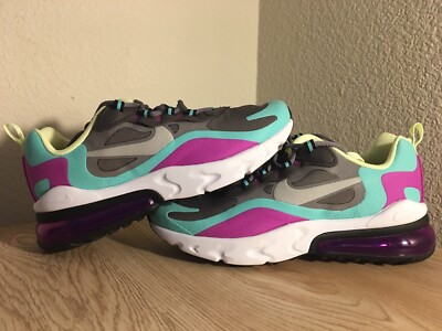 5.5Y Nike Youth White Purple Air Max 270 React Run Girls Sneakers BQ0103-007