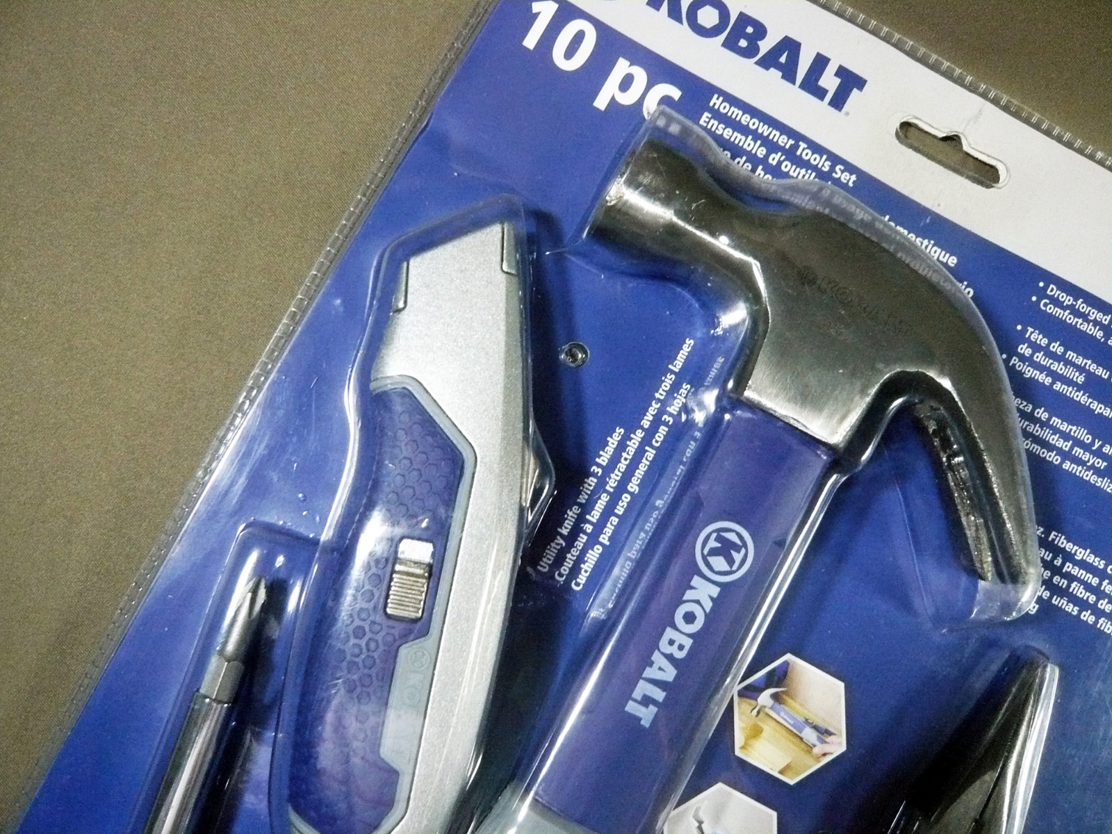NEW ~ KOBALT ~ HOMEOWNER ~ MULTI PC TOOLS SET ~ hammer screwdriver pliers & more