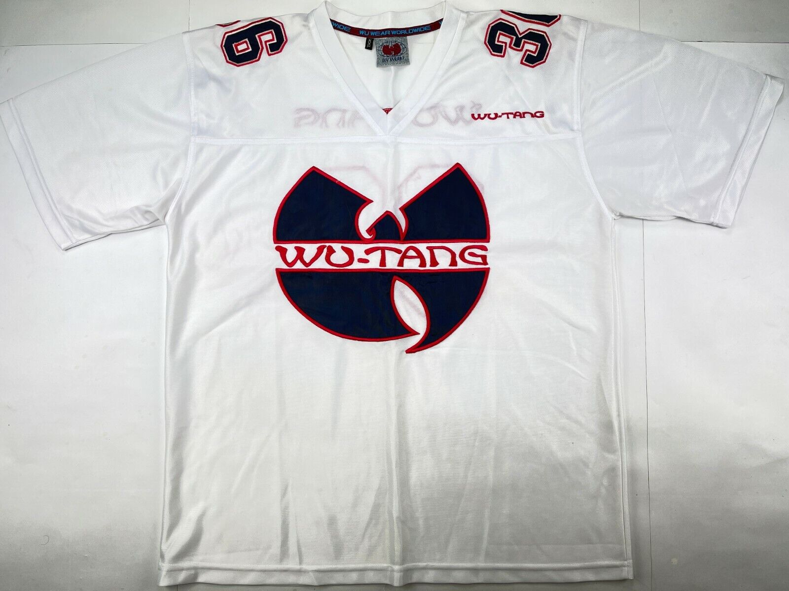WU WEAR t-shirt, vintage hip hop jersey, 90s, Wu Tang Clan