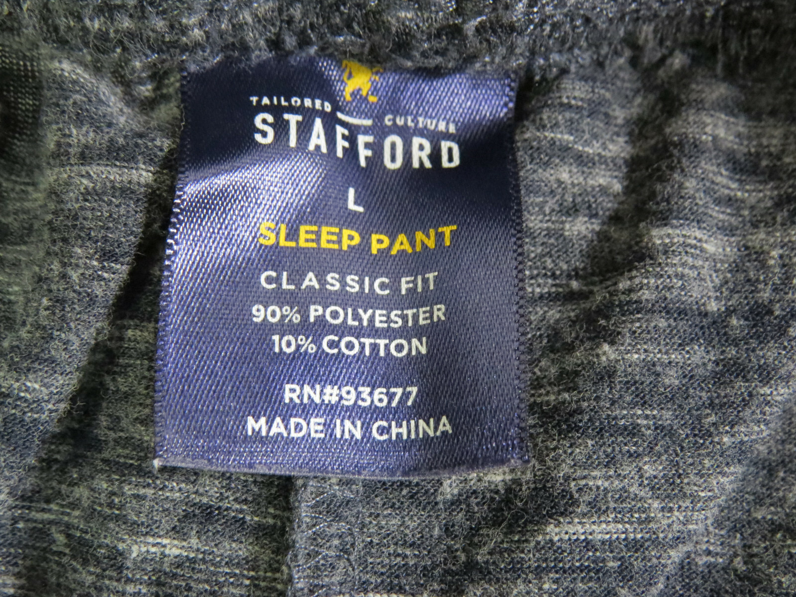 Stafford Knit Sleep/Lounge Pants Men's Navy Large 36-39