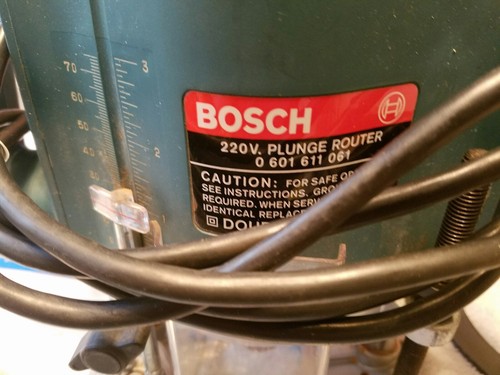 Bosch 1611 Plunge Router 3 HP Made In USA Multiple Accessories Included.