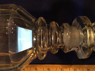 early APOTHECARY DRUGSTORE LICQUOR BOTTLE WITH STOPPER GROUND BOTTOM NO DAMAGE 1