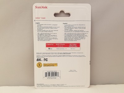 SanDisk SDHC Card | 16GB | Class 4 | SDSDB-016G-AW46 | Store Digital Content