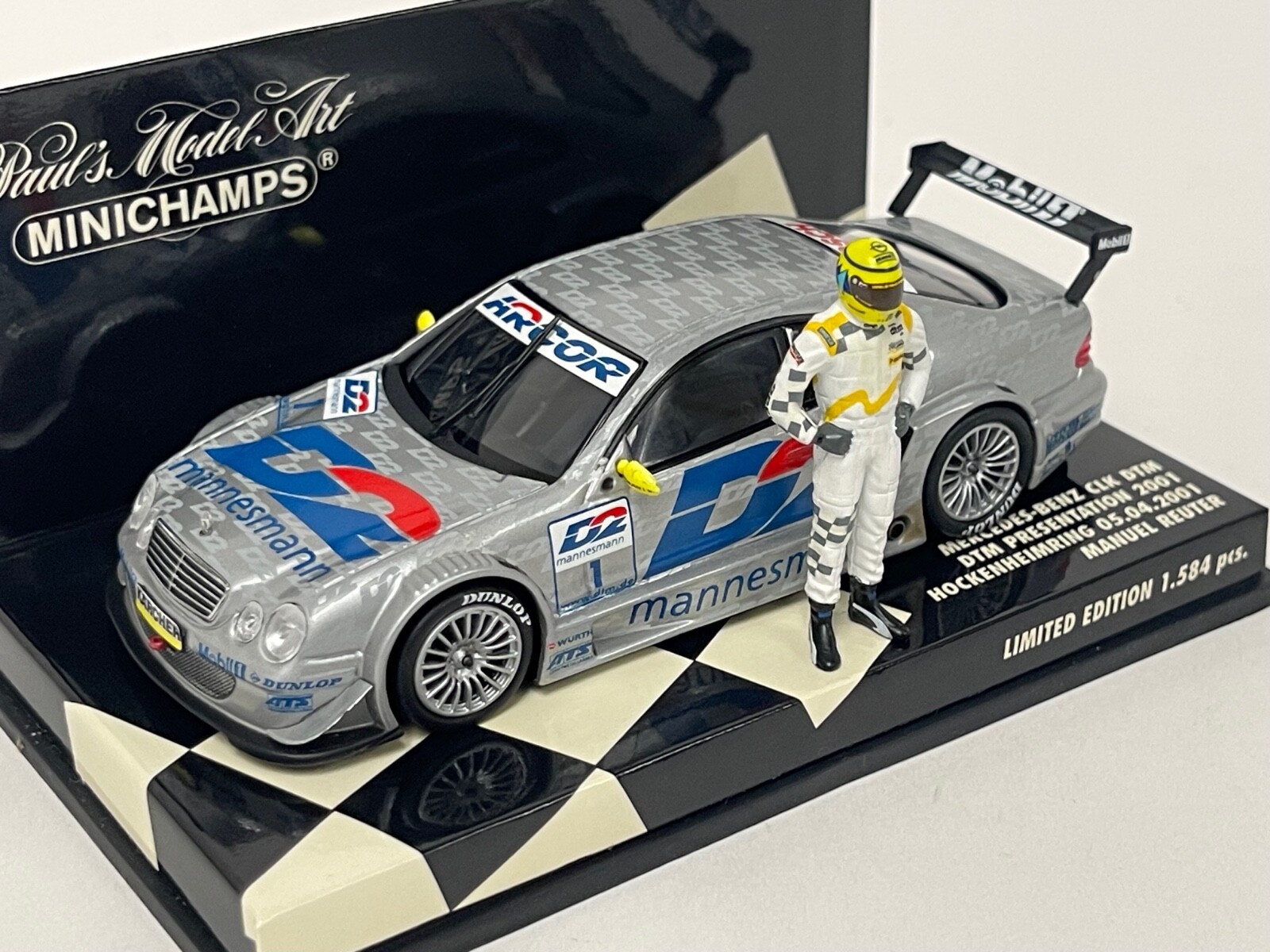 メルセデス・ベンツ CLK-DTM 2001 1/43 Minichamps Mercedes CLK DTM 2001 Presentation M.Reuter