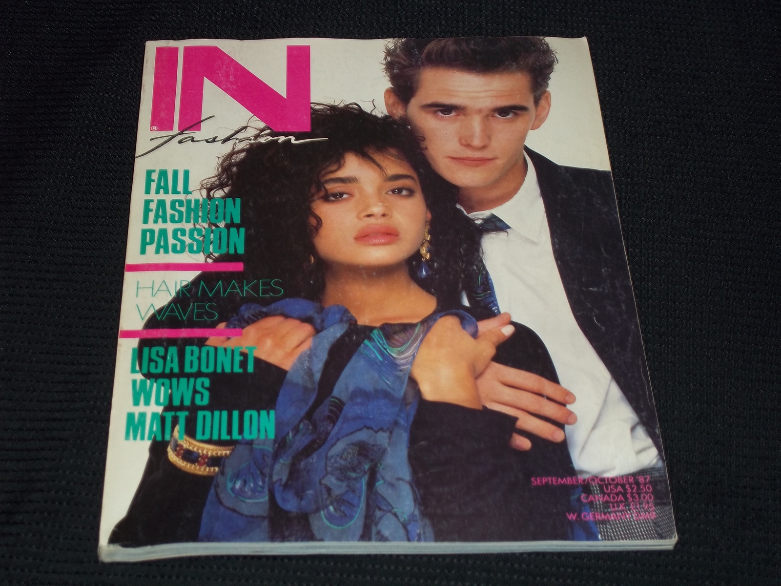 1987 SEPTEMBER IN FASHION MAGAZINE - LISA BONET & MATT DILLON
