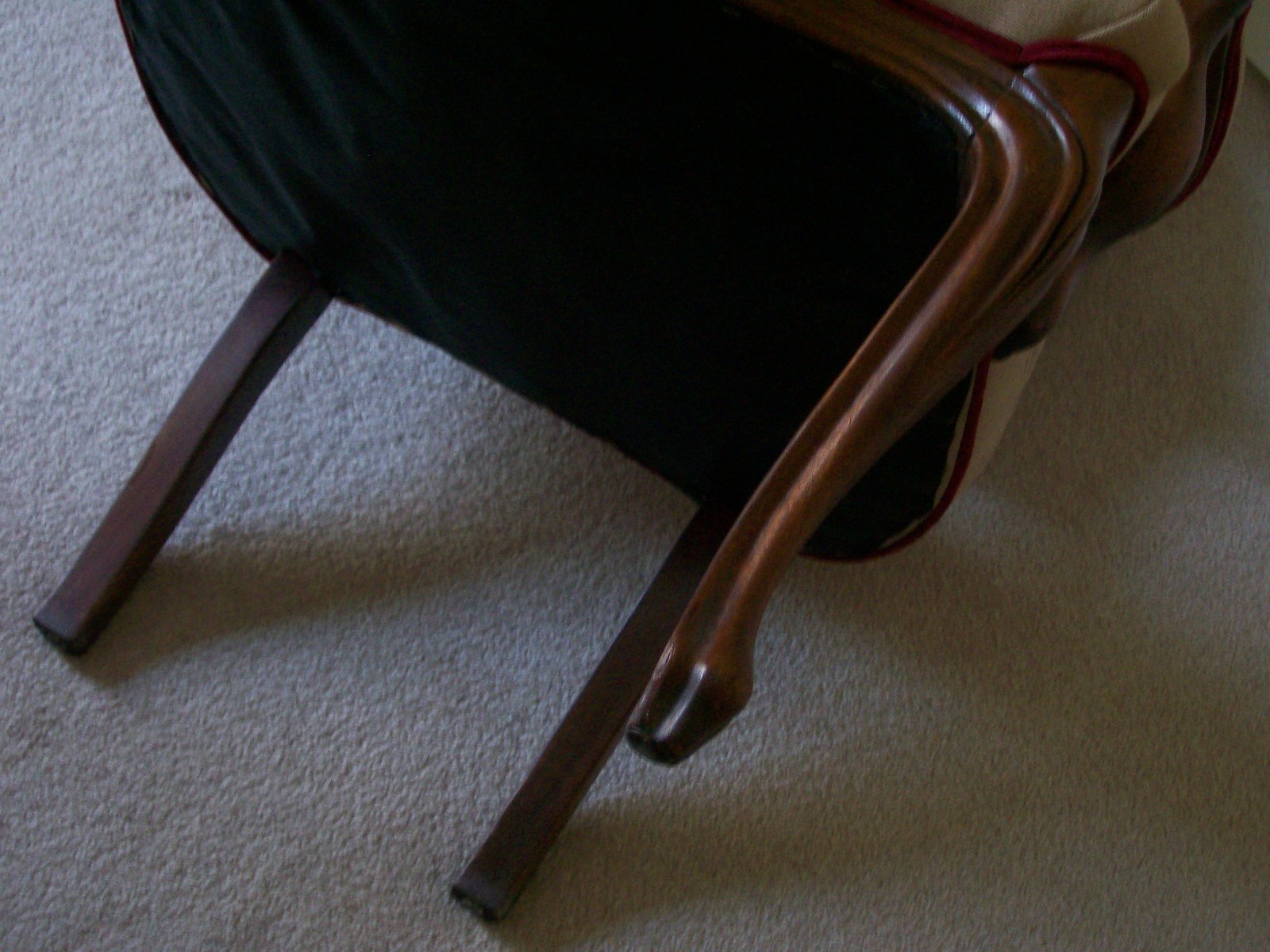 Antique Victorian Walnut Frame Arm Chair - copy of original upholstery