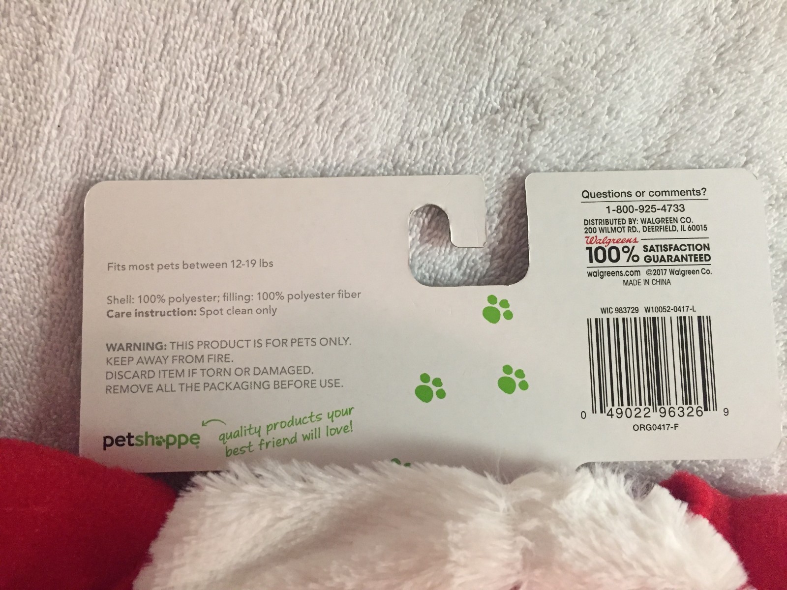 NEW Petshoppe 3D Dog Santa Christmas Costume With Coat & Hat - Extra Small/Small