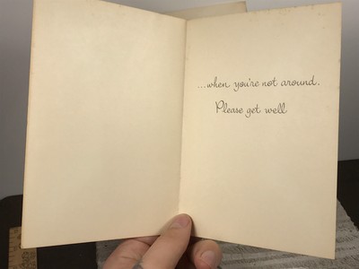 Vintage 1970's Get Well Soon Greeting Card by fantasy