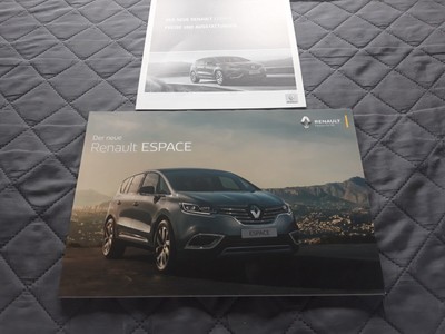 2016 Renault ESPACE Full Prospekt Brochure Catalogue DEUTSCH 50 + 12 Seiten