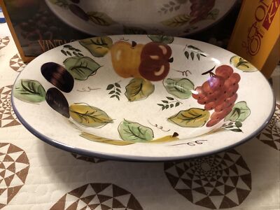 Oneida Vintage Fruit Large Oval Serving Bowl Dish Vintage Fruit